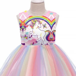 Kids Girls' Dress Unicorn Sleeveless Performance Party Fashion Adorable Polyester Knee-length A Line Dress Tulle Dress Summer 4-12 Years Pink Red Purple -Slay Clothing Shop 43946819 cc02 48cc 8f60 a11af55c8862