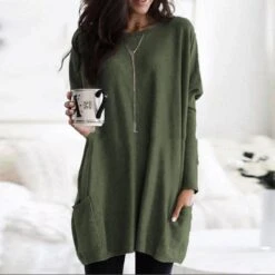 Women's Plus Size Shirt Tunic T Shirt Dress Tunic Shirts Solid Colored Daily Basic Long Sleeve Round Neck Black Fall Fall & Winter -Slay Clothing Shop 47ab3534 1a4a 40a5 a7b8 7efa1f26df0c