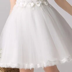 Kids Girls' Dress Solid Colored Sleeveless Performance Party Mesh Bow Princess Sweet Cotton Tulle Knee-length Floral Embroidery Dress A Line Dress Summer 4-13 Years White Pink Blue -Slay Clothing Shop 4d131488 bfe5 4289 8d9e 1dcd697ae331