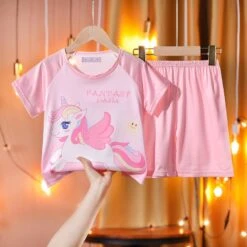 Children's Pajamas Girls Summer Short-sleeved Thin Section Boys Summer Dress Cartoon Big Boy Girl Princess Home Clothes Set -Slay Clothing Shop 4d443671 809f 4ee9 95ca e0dace4b9d74