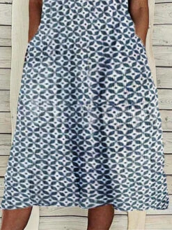 Women‘s Plus Size Curve Casual Dress A Line Dress Floral Midi Dress Short Sleeve Pocket Print V Neck Fashion Daily Blue Green Summer Spring L XL XXL 3XL -Slay Clothing Shop 4d6f6195 fad2 474d 92f4 61f3241f7923