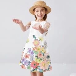 Girls' 3D Graphic Butterfly Dress Sleeveless 3D Print Summer Spring Sports & Outdoor Daily Holiday Cute Casual Sweet Kids 3-12 Years Casual Dress A Line Dress Tank Dress Above Knee Polyester Regular -Slay Clothing Shop 533cb659 9bb1 4f2c b3fc d655116905d4