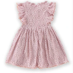 Kids Girls' Dress Party Dress Solid Color Short Sleeve Wedding Special Occasion Birthday Lace Ruffle Elegant Fashion Princess Cotton Lace Knee-length Lace Dress Party Dress A Line Dress Summer Spring -Slay Clothing Shop 5448403c 845d 44e1 bc9e 0a7b0c8ab364