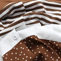 Women's Casual Dress Swing Dress Long Dress Maxi Dress Brown Half Sleeve Color Block Button Summer Spring V Neck Basic 2023 5XL -Slay Clothing Shop 567879a4 4cb6 4a16 850a 51560c56397a