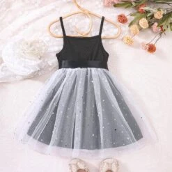 Kids Girls' Dress Solid Color Sequin Sleeveless School Adorable Daily Cotton Knee-length Summer Dress Summer Spring 3-7 Years Black Pink Purple -Slay Clothing Shop 5cbb7d24 7f80 4b88 9615 9d1b1c2c24c9