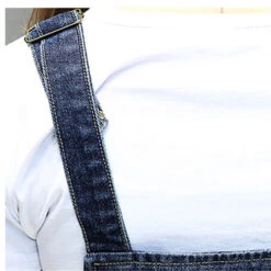 Women's Denim Overall Pinafore Dress Midi Dress Cotton Denim Stylish Basic Outdoor Daily Vacation Square Neck Pocket Raw Edge Sleeveless Summer Spring 2023 Regular Fit Dark Blue Pure Color M L XL XXL -Slay Clothing Shop 5d9223c5 93e9 44d2 a558 a7ded2d8924a