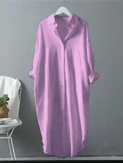 Women‘s Plus Size Curve Shirt Dress Casual Dress Shift Dress Solid Color Long Dress Maxi Dress Long Sleeve Button Shirt Collar Basic Outdoor Black White Spring Summer L XL XXL 3XL 4XL -Slay Clothing Shop 6438639e 001a 4dbd 9238 6a0d0453e894