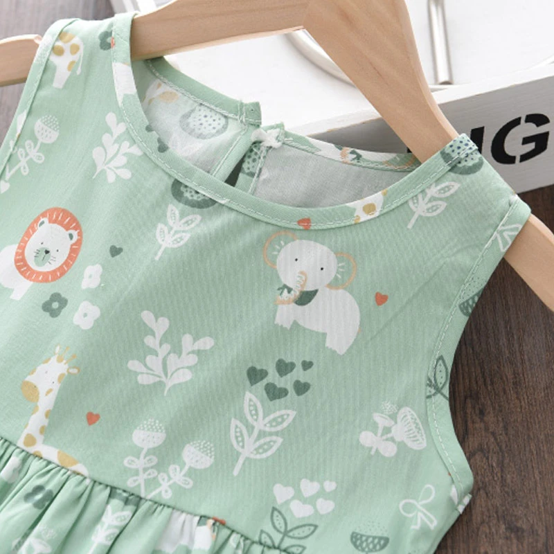 Kids Girls' Dress Animal Cartoon Sleeveless Casual Casual Sweet Cotton Above Knee Casual Dress A Line Dress Floral Dress Summer Spring 2-8 Years Small Orange Avocado Small Floral 8 Kids Girls' Dress Animal Cartoon Sleeveless Casual Casual Sweet Cotton Above Knee Casual Dress A Line Dress Floral Dress Summer Spring 2-8 Years Small Orange Avocado Small Floral - Image 8