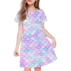 Kids Little Girls' Dress Princess Party Color Graphic Patterned A Line Dress Daily Holiday Vacation Print Pink Gold Short Sleeve Casual Cute Sweet Dresses Spring Summer Regular Fit 3-12 Years -Slay Clothing Shop 72782788 89e3 4c88 a5e1 fed093156405