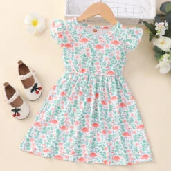 Kids Girls' Floral Dress Flower Short Sleeve Casual Adorable Daily Cotton Above Knee Casual Dress A Line Dress Floral Dress Summer Spring 1-6 Years Multicolor Black White -Slay Clothing Shop 72f82dc8 1d8d 485b 8bb2 e0cfd79142e1