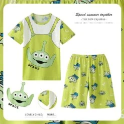 Children's Pajamas Girls Summer Short-sleeved Thin Section Boys Summer Dress Cartoon Big Boy Girl Princess Home Clothes Set -Slay Clothing Shop 748fea7a 0da6 4259 8114 5505ad35897e