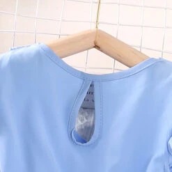 Kids Girls' Dress Floral Dress Floral Short Sleeve Casual Fashion Daily Cotton Knee-length Casual Dress A Line Dress Floral Dress Summer Spring 4-12 Years Sky Blue -Slay Clothing Shop 757f9e62 5992 4827 8a33 00be501c7f08