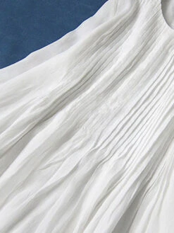 Women's Casual Dress Cotton Linen Dress Swing Dress Midi Dress Cotton Blend Basic Casual Outdoor Daily Crew Neck Ruched Pocket Short Sleeve Summer Spring 2023 Loose Fit White Pink Purple Plain M L XL -Slay Clothing Shop 75aa305e 1400 47bd a480 05087ac237fc