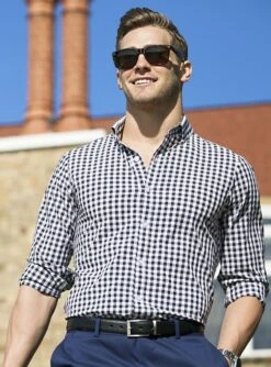 Men's Dress Shirt Button Up Shirt Collared Shirt Wine Navy Blue+white White Long Sleeve Plaid Turndown Spring Fall Wedding Outdoor Clothing Apparel -Slay Clothing Shop 7657705f ce33 47a8 a977 0b45251e97af