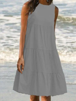 Women's Casual Dress Cotton Linen Dress A Line Dress Midi Dress Cotton Blend Basic Modern Outdoor Daily Vacation Crew Neck Ruched Patchwork Sleeveless Summer Spring 2023 Regular Fit ArmyGreen Black -Slay Clothing Shop 7a370da1 47e2 4c92 b93c 0fda0e4e4f48