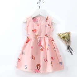 Toddler Girls' Dress Floral Fruit Sleeveless Outdoor Active Daily Cotton Above Knee Casual Dress A Line Dress Summer Spring 3-7 Years Yellow Bear Pink Bunny Pink Bear -Slay Clothing Shop 7a3ed8bb 388e 43a4 a90f 7b262be69dbb