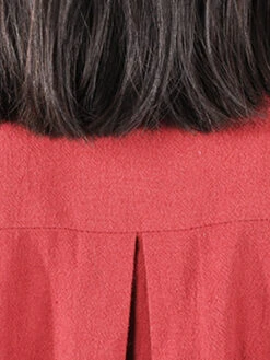 Women's Cotton Linen Dress Casual Dress Mini Dress Cotton Blend Basic Casual Outdoor Daily Vacation V Neck Button Pocket Long Sleeve Spring Fall Autumn 2023 Loose Fit Yellow Red Navy Blue Pure Color -Slay Clothing Shop 7a3ff6c1 6dc4 4db7 b60e 26f8c8e7bec8