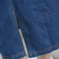 Women's Denim Dress Denim Overall Pinafore Dress Maxi Long Dress Denim Basic Casual Daily Holiday Vacation Square Neck Pocket Split Sleeveless Summer Spring Fall 2023 Regular Fit Blue Pure Color S M -Slay Clothing Shop 7d981d23 af7f 4b87 ba9c b9be34e139be