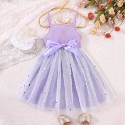 Kids Girls' Dress Solid Color Sequin Sleeveless School Adorable Daily Cotton Knee-length Summer Dress Summer Spring 3-7 Years Black Pink Purple -Slay Clothing Shop 7ea79636 4339 4753 bf92 39bba57767fa