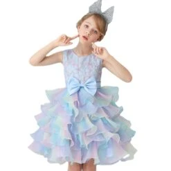 Kids Girls' Party Dress Graphic Gradient Long Sleeve Performance Pegeant Princess Sweet Cotton Maxi Party Dress Pink Princess Dress Summer Spring 3-12 Years Pink Blue -Slay Clothing Shop 7ecd0228 36d3 4f02 9632 381094434769