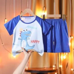 Children's Pajamas Girls Summer Short-sleeved Thin Section Boys Summer Dress Cartoon Big Boy Girl Princess Home Clothes Set -Slay Clothing Shop 7f488ce0 5269 4afc 8883 a911f42d4215