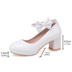 Girls' Heels Daily Dress Shoes Heel Cosplay Lolita PU Breathability Non-slipping Height-increasing Big Kids(7years +) Little Kids(4-7ys) Wedding Party Gift Walking Shoes Dancing Bowknot White Pink -Slay Clothing Shop 805d2bbf 626d 4d17 a398 731e7033f8e8