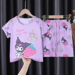 Children's Pajamas Girls Summer Short-sleeved Thin Section Boys Summer Dress Cartoon Big Boy Girl Princess Home Clothes Set -Slay Clothing Shop 84e43caf 4a65 48ee 967d 1738256d8741
