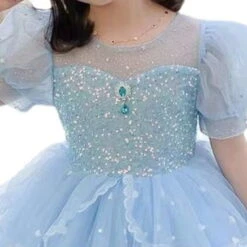Kids Girls' Party Dress Cartoon Heart Short Sleeve Formal Performance Mesh Princess Beautiful Cotton Maxi Party Dress Swing Dress Summer Spring 3-10 Years Light Blue -Slay Clothing Shop 85393678 ca18 41de b789 06edfb9c8f33
