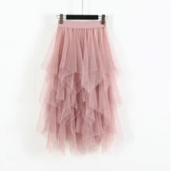 Women's Skirt & Dress Swing Work Skirts Tutu Midi Skirts Layered Tulle Solid Colored Party Halloween Summer Organza Elegant & Luxurious Princess Lolita Tutus Princess Apricot Black White Pink