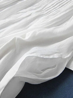 Women's Casual Dress Cotton Linen Dress Swing Dress Midi Dress Cotton Blend Basic Casual Outdoor Daily Crew Neck Ruched Pocket Short Sleeve Summer Spring 2023 Loose Fit White Pink Purple Plain M L XL -Slay Clothing Shop 85b0106f 03ee 4fce 9e0b f9a3e2bd1da1