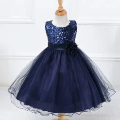 Kids Girls' Dress Flower Sleeveless Wedding Party Sequins Sweet Cotton Polyester Floral Embroidery Dress Tulle Dress Flower Girl's Dress Beige Black White -Slay Clothing Shop 85eb3272 d512 40c9 a495 3310efe6cb6a