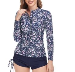 Women's Swimwear Swim Dress Rash Guard Diving Normal Swimsuit Modest Swimwear Tummy Control Slim Solid Color Royal Blue Dark Gray Bodysuit Bathing Suits New Vacation Fashion