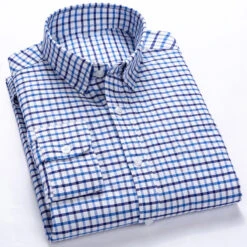 Men's Dress Shirt Button Up Shirt Collared Shirt Wine Navy Blue+white White Long Sleeve Plaid Turndown Spring Fall Wedding Outdoor Clothing Apparel -Slay Clothing Shop 8fe768e2 a535 4d62 ab9e 5408f7060976