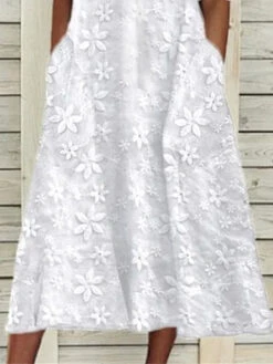 Women's Cotton Linen Dress Casual Dress Midi Dress Cotton Casual Mature Outdoor Daily Vacation V Neck Ruched Pocket Half Sleeve Summer Spring Fall 2023 Loose Fit White Blue Green Plain S M L XL 2XL -Slay Clothing Shop 91d83463 2e6a 4ea3 bcaa 70b62af430d2