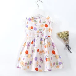 Toddler Girls' Dress Floral Fruit Sleeveless Outdoor Active Daily Cotton Above Knee Casual Dress A Line Dress Summer Spring 3-7 Years Yellow Bear Pink Bunny Pink Bear -Slay Clothing Shop 94a5eefb f0e5 486a 8488 f35c54deb6ca