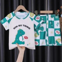 Children's Pajamas Girls Summer Short-sleeved Thin Section Boys Summer Dress Cartoon Big Boy Girl Princess Home Clothes Set -Slay Clothing Shop 95774061 fb5e 4052 a9fe 39d77c8d6aea