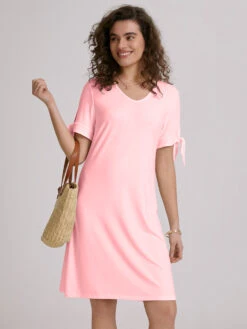 Women's White Dress Knee-Length Causal V-Neck Cold Shoulder With Bow Ties Summer Spring 2024 -Slay Clothing Shop 95c95793 e82c 4371 81ca cf1e25032530