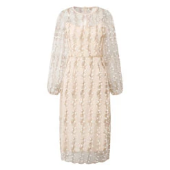 Women's Party Dress Lace Dress Sheath Dress Knee Length Dress White Long Sleeve Pure Color Lace Winter Fall Spring Crew Neck Elegant Winter Dress Birthday Wedding Guest 2023 S M L XL -Slay Clothing Shop 9672c152 8d80 459d a6c5 e12957d8a730