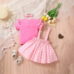 2 Pieces Toddler Girls' Polka Dot Ruffle Dress Set Set Short Sleeve Vacation Outdoor 1-3 Years Summer Yellow Pink Red 29 2 Pieces Toddler Girls' Polka Dot Ruffle Dress Set Set Short Sleeve Vacation Outdoor 1-3 Years Summer Yellow Pink Red -Slay Clothing Shop 9772c6b1 1cd1 4e78 9cda 97a70df6ca17