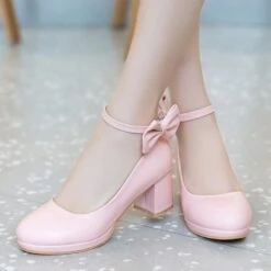 Girls' Heels Daily Dress Shoes Heel Cosplay Lolita PU Breathability Non-slipping Height-increasing Big Kids(7years +) Little Kids(4-7ys) Wedding Party Gift Walking Shoes Dancing Bowknot White Pink -Slay Clothing Shop 97767ca2 fb93 4a76 ac3e 47133bfd2c43