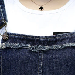Women's Denim Overall Pinafore Dress Midi Dress Cotton Denim Stylish Basic Outdoor Daily Vacation Square Neck Pocket Raw Edge Sleeveless Summer Spring 2023 Regular Fit Dark Blue Pure Color M L XL XXL -Slay Clothing Shop 987c7556 cdf7 4d96 bdf4 6c34926904f1