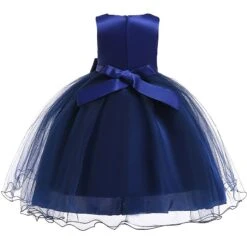 Kids Girls' Dress Solid Colored Flower Tulle Dress Wedding Party Layered Tulle Mesh Blue Red Fuchsia Knee-length Sleeveless Cute Dresses Summer 2-12 Years / Lace / Bow -Slay Clothing Shop 99c04e97 bd54 45ec a8b8 e48ccc58b2d1