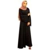 Women's Casual Dress Swing Dress Kaftan Dress Long Dress Maxi Dress Dark Brown Wine Black Long Sleeve Pure Color With Belt Winter Fall Spring Crew Neck Muslim Winter Dress Daily Vacation Loose Fit