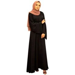Women's Casual Dress Swing Dress Kaftan Dress Long Dress Maxi Dress Dark Brown Wine Black Long Sleeve Pure Color With Belt Winter Fall Spring Crew Neck Muslim Winter Dress Daily Vacation Loose Fit