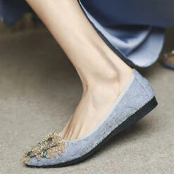 Women's Flats Ladies Shoes Bling Bling Dress Shoes Wedding Daily Solid Color Wedding Flats Bridesmaid Shoes Rhinestone Flower Flat Comfort Satin Loafer Apricot -Slay Clothing Shop 9cfea248 9641 4ba3 aac0 1989c7dbfd6f