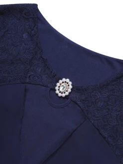 Women's Plus Size Work Dress Chiffon Dress Swing Dress Solid Color Long Dress Maxi Dress 3/4 Length Sleeve Lace Layered V Neck Fashion Outdoor Wine Dark Blue Summer Spring L XL XXL 3XL 4XL -Slay Clothing Shop a1455fa0 d30e 4dff 9b1d 7064f836f112