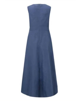 Women's Denim Dress Casual Dress Swing Dress Maxi Long Dress Denim Fashion Elegant Outdoor Daily Crew Neck Ruched Pocket Sleeveless Summer Spring 2023 Regular Fit Black Blue Plain S M L XL 2XL -Slay Clothing Shop a60eab55 c61b 4126 8805 09a8f0162cf6