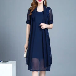 Women's Dress Set Two Piece Dress Chiffon Dress Midi Dress Black Red Royal Blue Short Sleeve Pure Color Lace Summer Spring Crew Neck Stylish 2023 M L XL XXL 3XL 4XL -Slay Clothing Shop a6917d3f a8f0 4e93 a8b0 92477bb8c092