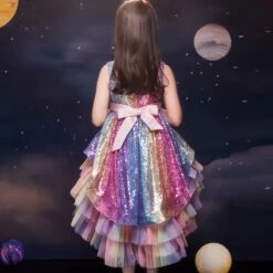 Kids Girls' Dress Sequin Colour Sleeveless Wedding Party Birthday Patchwork Bow Princess Sweet Polyester Asymmetrical Tulle Dress Flower Girl's Dress Summer Spring 4-12 Years Multicolor Pink Purple -Slay Clothing Shop a79f5302 704e 4d76 9eac 16a739de7296