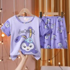 Children's Pajamas Girls Summer Short-sleeved Thin Section Boys Summer Dress Cartoon Big Boy Girl Princess Home Clothes Set -Slay Clothing Shop a82c784c ed62 4d9b a845 35646b290633